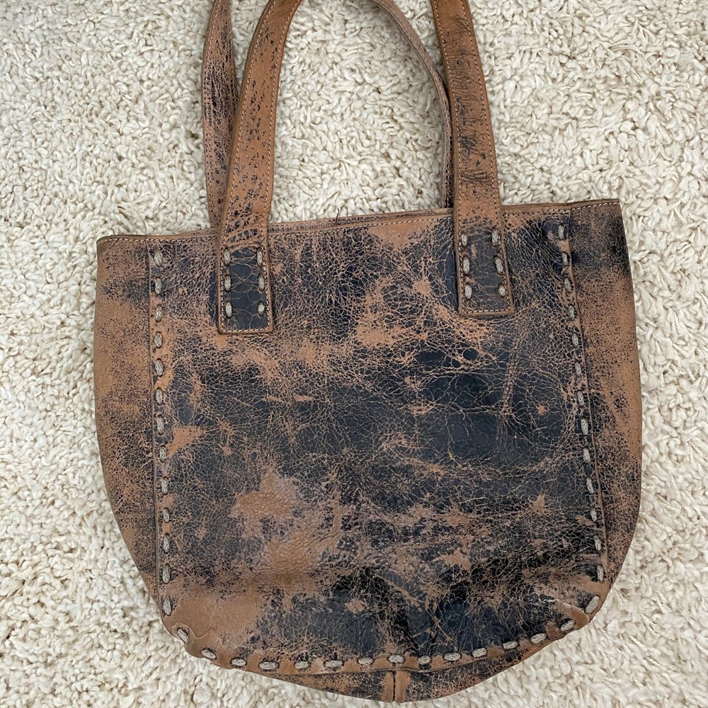 Bed Stu Stevie tote in Black Lux finish